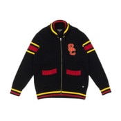 USC Trojans Unisex Black SC Interlock Jacquard Full Zip Sweater